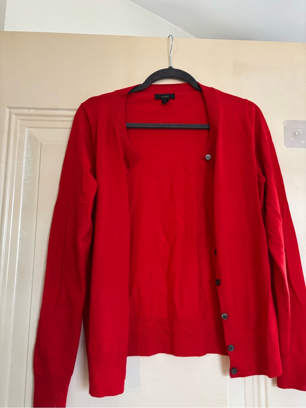 J. Crew Red Button-Up Women's Cardigan Sweater